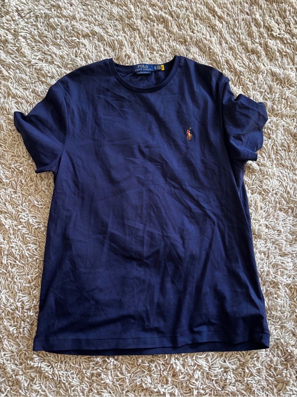 Polo by Ralph Lauren Men's Navy Crewneck Tee XL washed never worn NWOT
